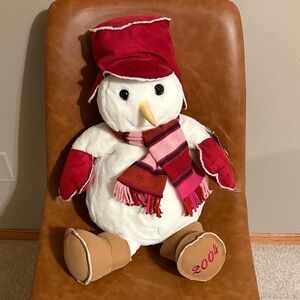 Snowden 2004 Snowman Plush with Red Accents